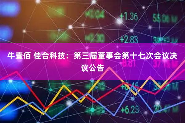 牛壹佰 佳合科技：第三届董事会第十七次会议决议公告