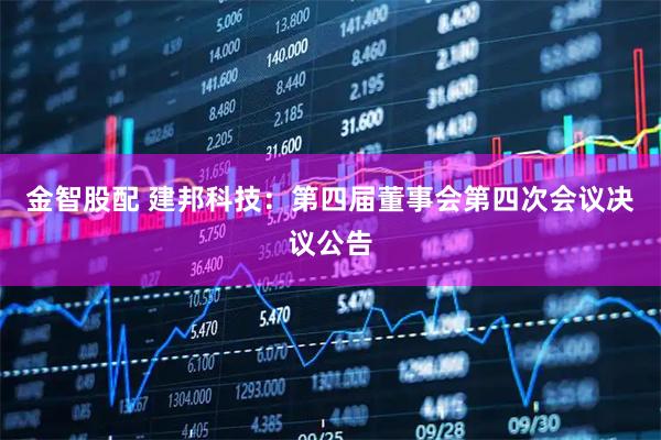 金智股配 建邦科技：第四届董事会第四次会议决议公告