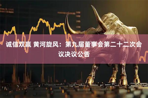 诚信双赢 黄河旋风：第九届董事会第二十二次会议决议公告
