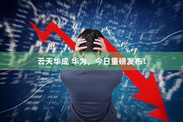 云天华成 华为，今日重磅发布！