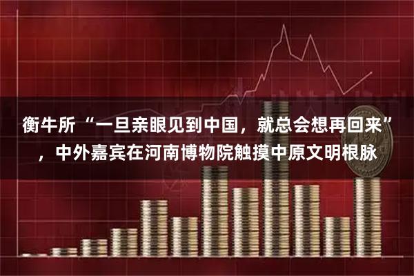 衡牛所 “一旦亲眼见到中国，就总会想再回来”，中外嘉宾在河南博物院触摸中原文明根脉